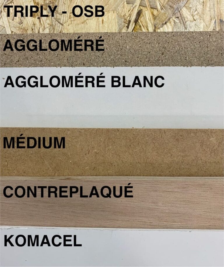 Différents type de bois