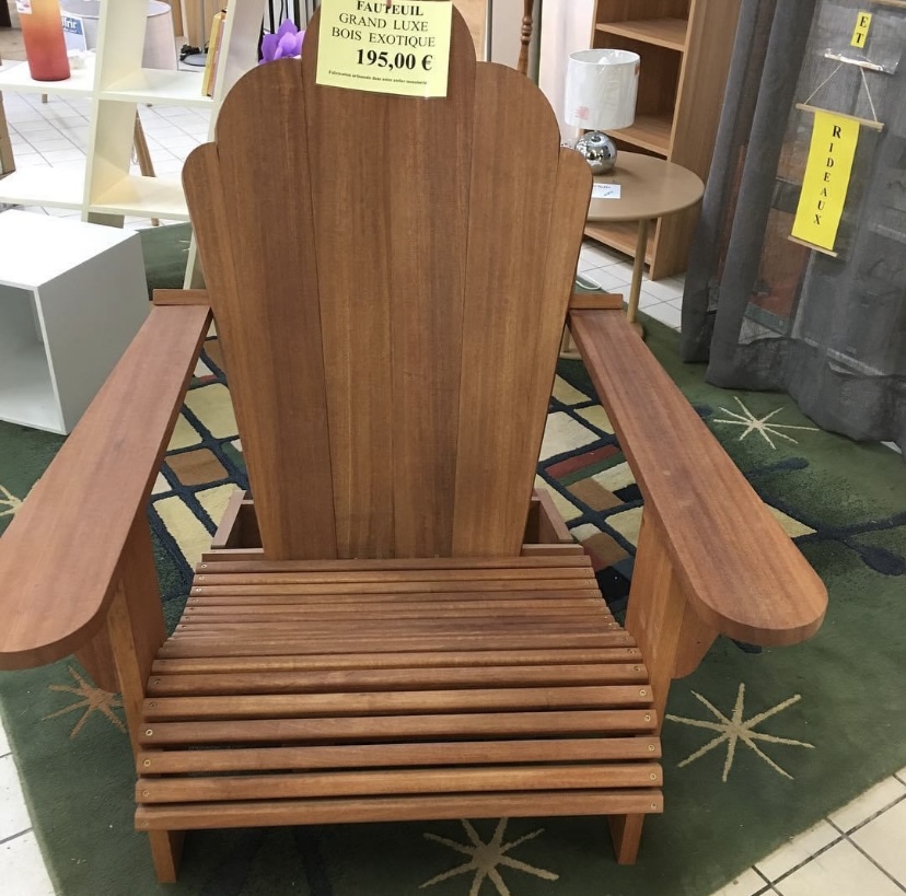 Fauteuil en bois exotique