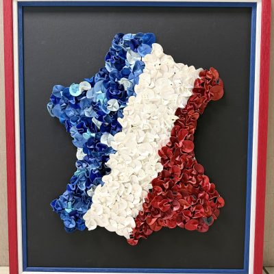 Carte France en cuir